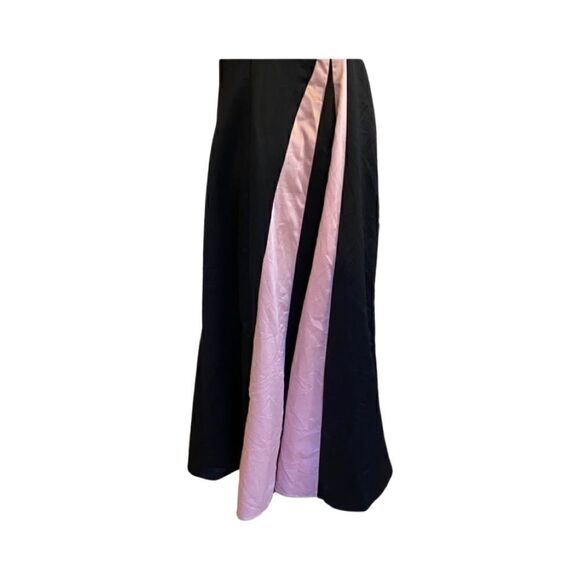 Dave & Johnny black and pink satiny gown - Picture 6 of 7